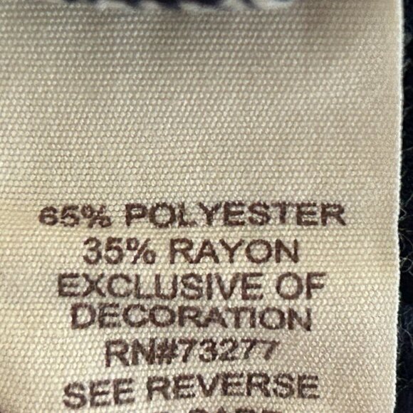 Mudd Medium Ladies Blouse Dressy Tank Top Shirt Navy Cream Office Travel Party - Picture 6 of 9